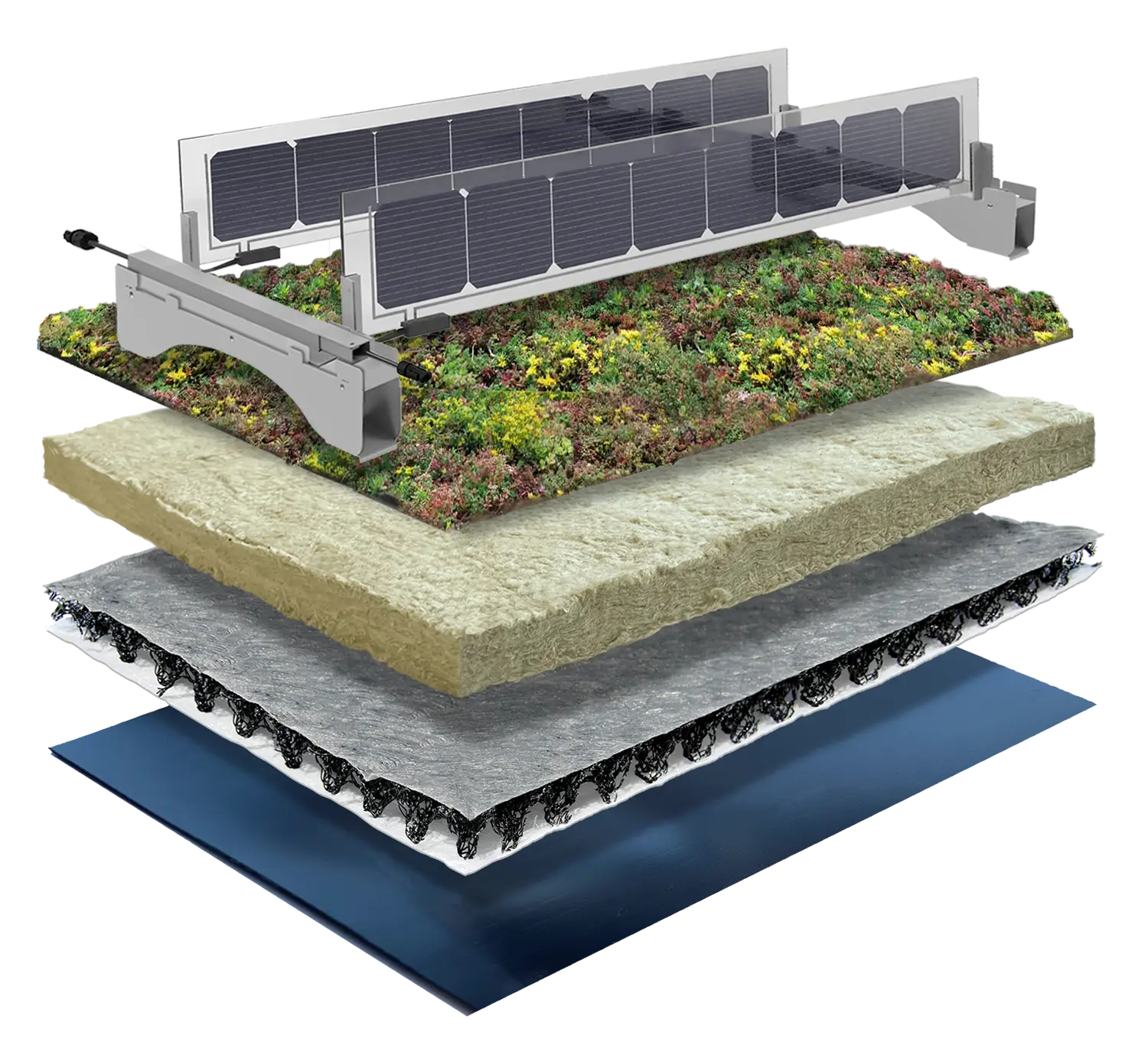 Lightweight solar roof